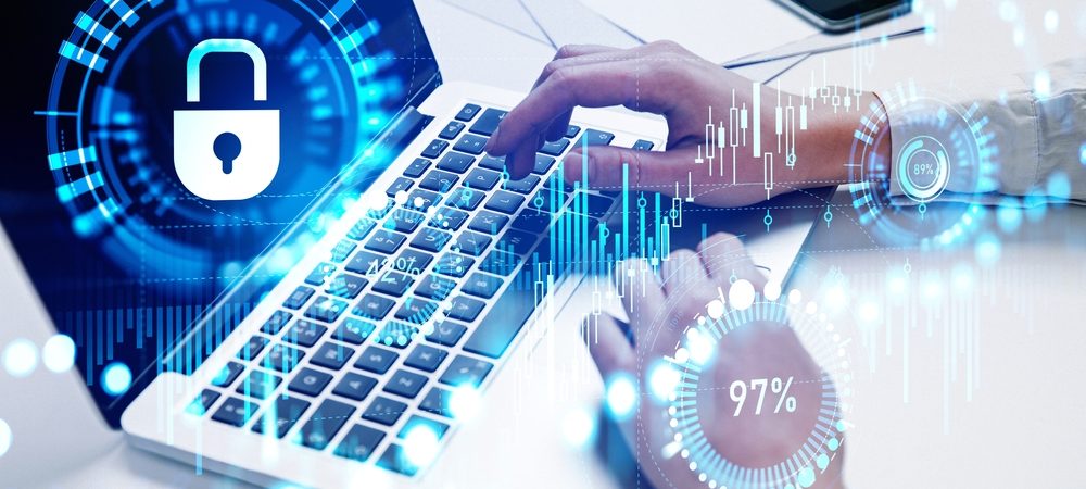 Top,View,Of,Businessman,Fingers,Typing,On,Laptop,Keyboard,,Double